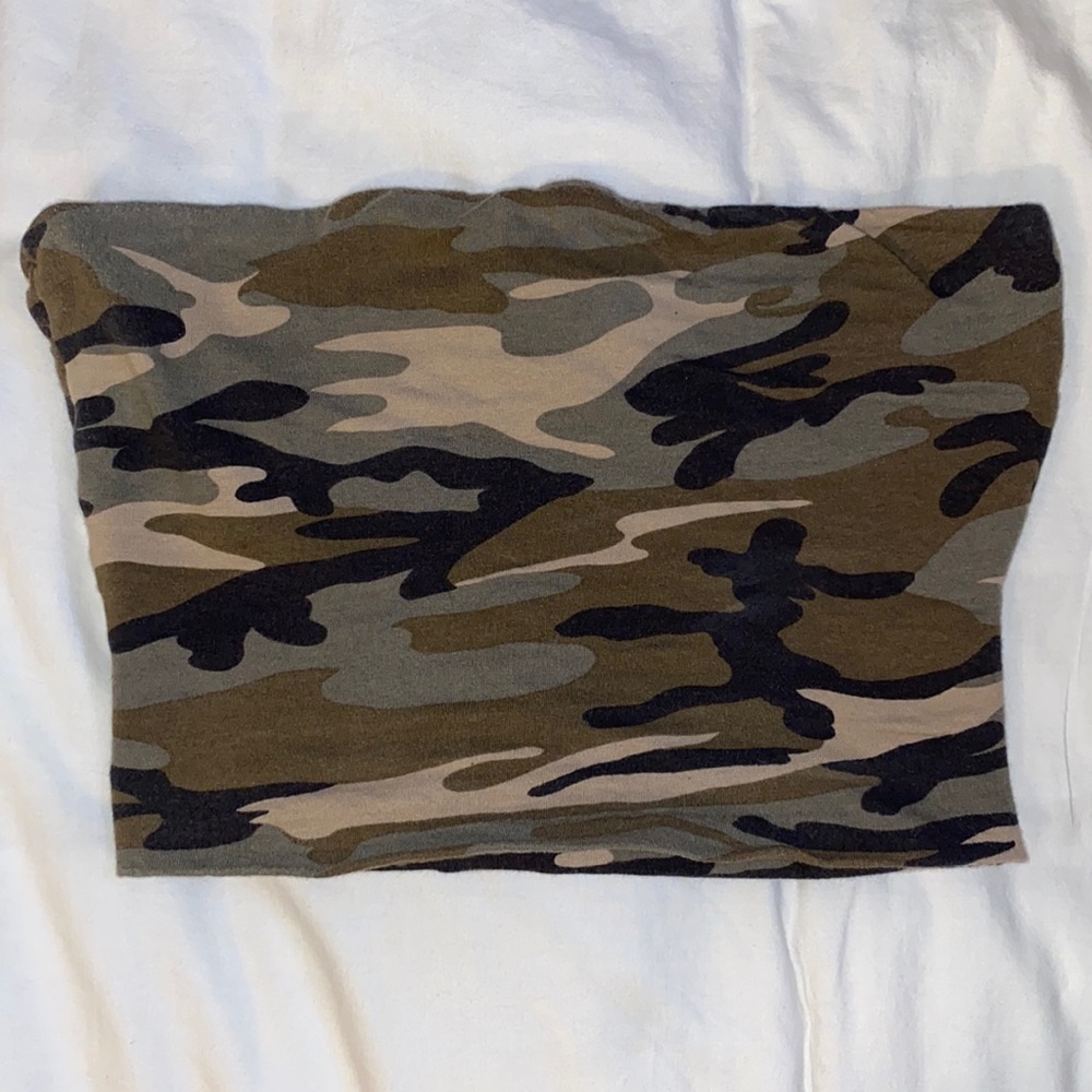 Camo Print Tube Top